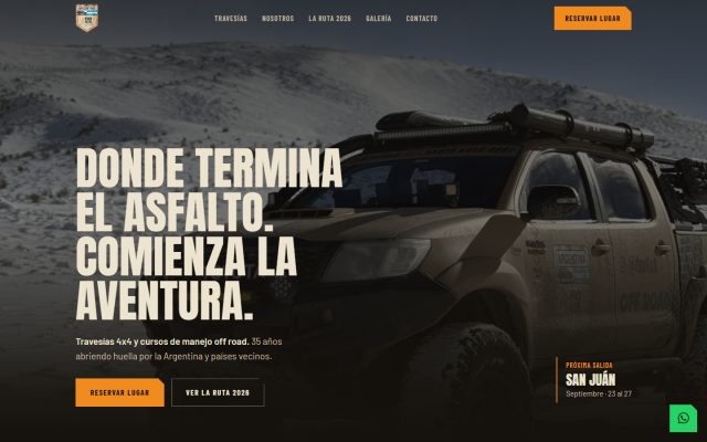 Sitio web de FAV 4x4 desarrollado por GesArg